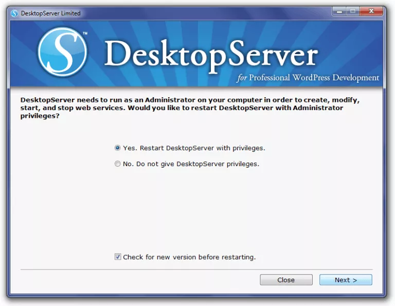 desktop-server-start