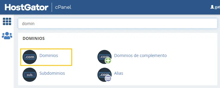 dominios cpanel