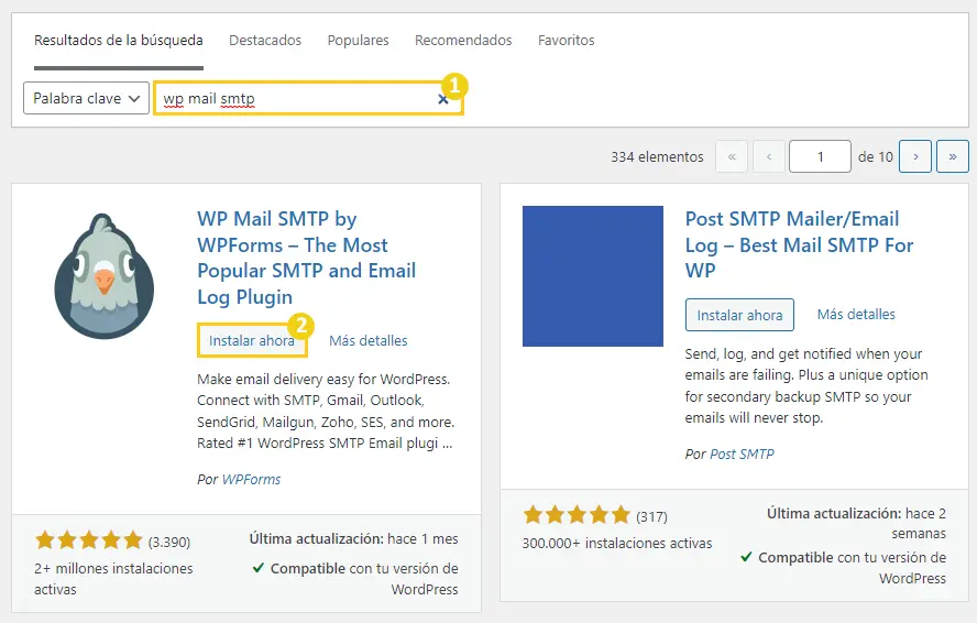 instalar ahora WP Mail SMTP