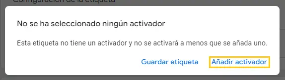 Añadir activador