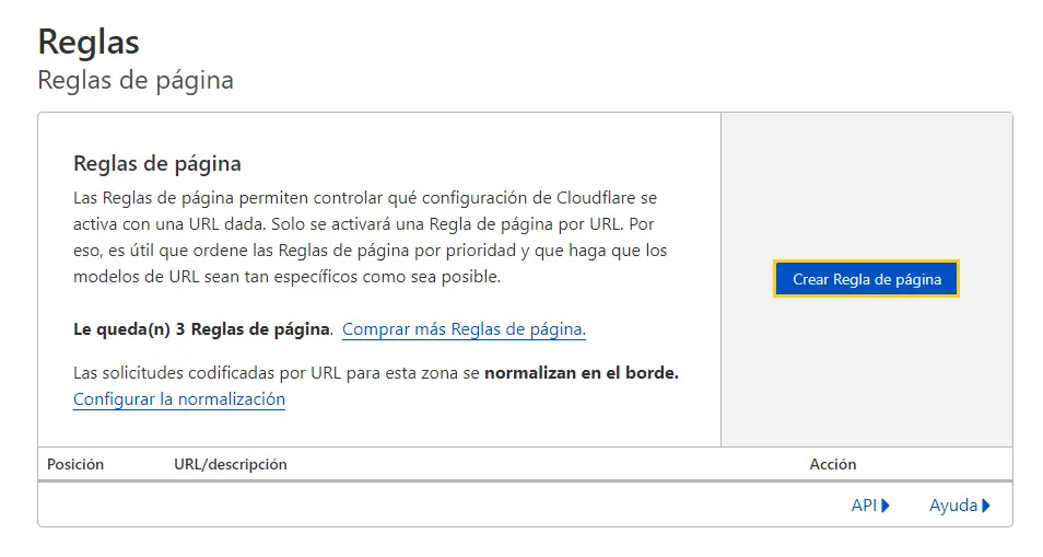 regla configurar cloudflare en tu sitio web