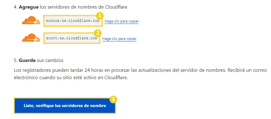 dns cloudflare name servers