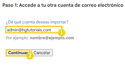 cuenta importar gmail