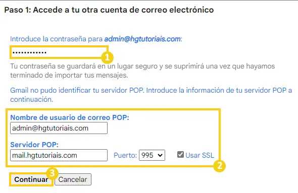 dados correo electrónico