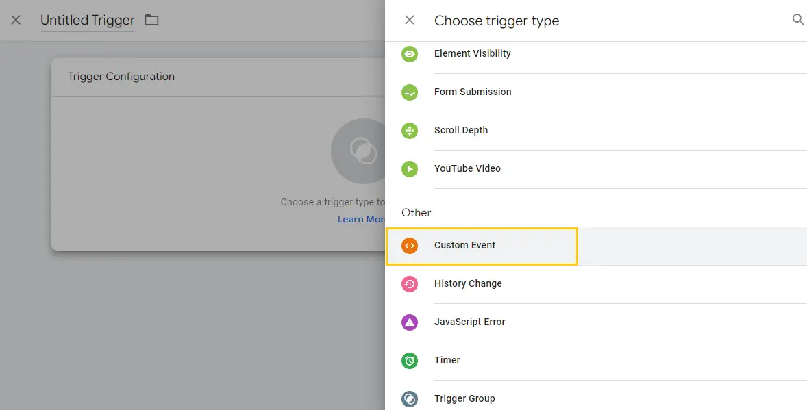 Custom Event Trigger Google Tag Manager