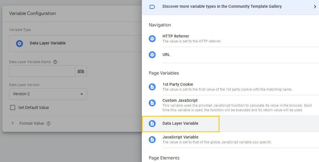 Data Layer Variable Google Tag Manager