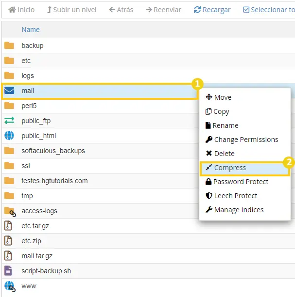 mail directory compress