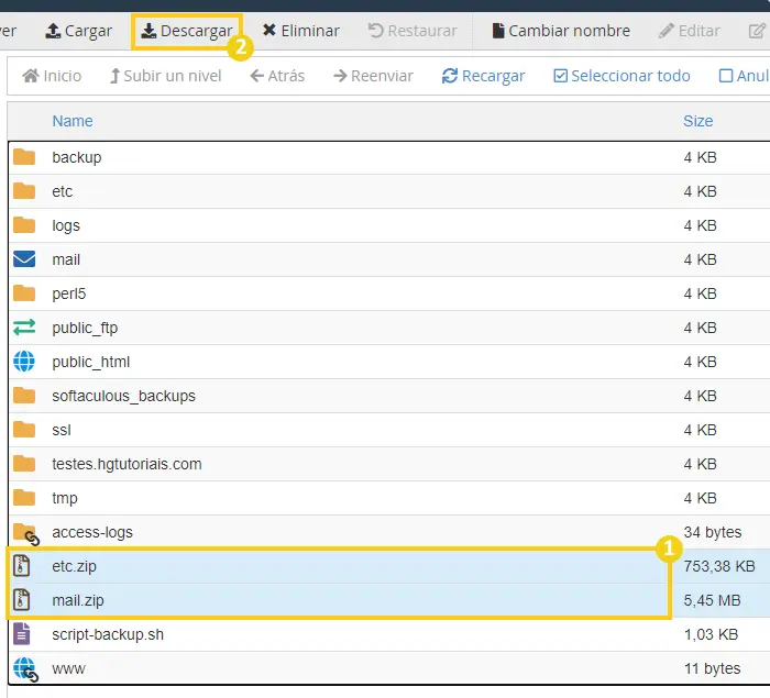 Descargar files etc.zip y mail.zip