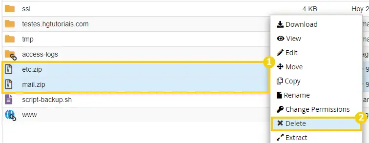 delete files etc.zip y mail.zip