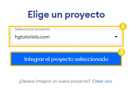 Integrar el proyecto seleccionado