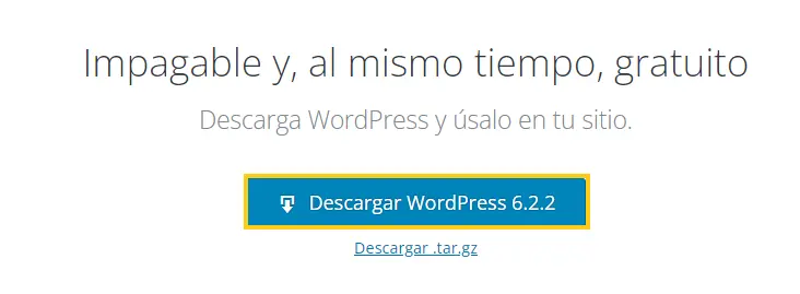 descargar wordpress