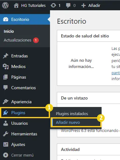 WordPress Plugins > Añadir nuevo