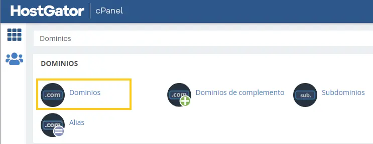 cPanel > Dominios