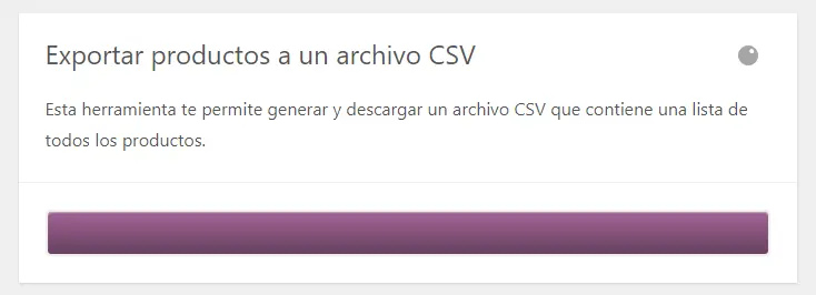 exportar productos archivo csv WooCommerce