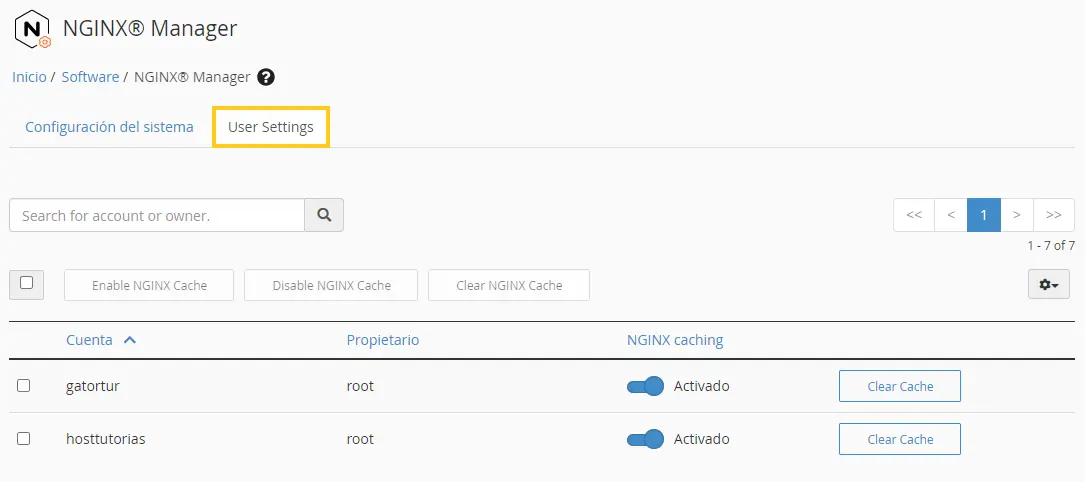 Aquí encontrarás algunas configuraciones de NGINX: