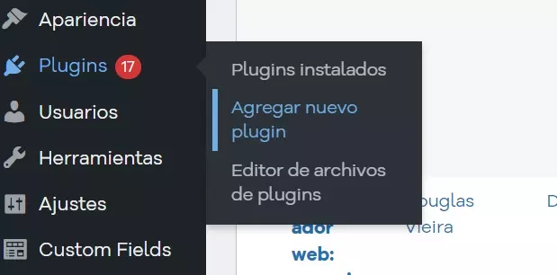 nombre de usuario en wordpress