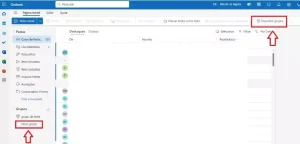 grupo de correo electrónico en Outlook