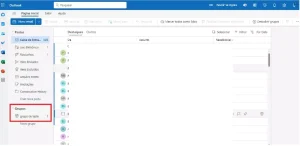 grupo de correo electrónico en Outlook